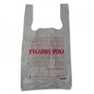 Barnes Paper Company Plastic Thank-You T-Sack, 2 mil, 4" x 15", White, 2,000/Carton BPC6415THYOU 6415THYOU