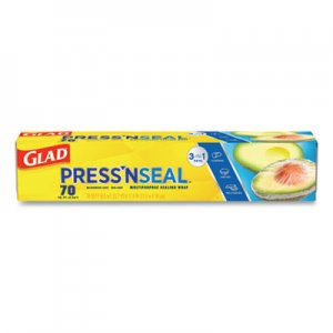 Glad Press'n Seal Plastic Wrap, 70 Square Foot, 12 Rolls per Carton CLO70441 70441