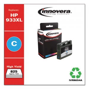 Innovera Remanufactured Cyan High-Yield Ink, Replacement for HP 933XL (CN054A), 825 Page-Yield IVRN054A