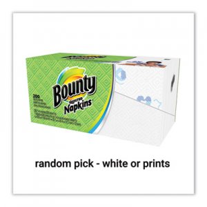 Bounty Quilted Napkins, 1-Ply, 12 1/10 x 12, Assorted - Print or White, 200/Pack PGC34885 34885PK