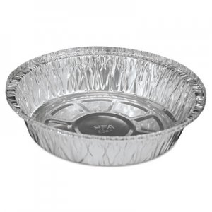 Boardwalk Round Aluminum To-Go Containers, 24 oz, 7" Diameter x 1.47"h, Silver, 500/Carton BWKROUND7