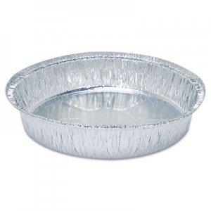 Boardwalk Round Aluminum To-Go Containers, 48 oz, 9" Diameter x 1.66"h, Silver, 500/Carton BWKROUND9