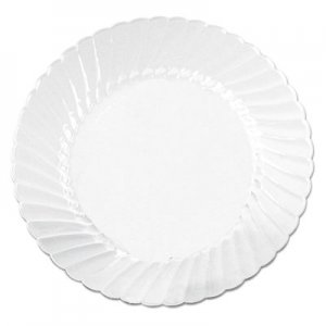 WNA Classicware Plates, Plastic, 10.25 in, Clear, 12/Bag, 12 Bag/Carton WNARSCW101212 WNA RSCW101212