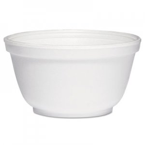 Dart Foam Bowls, 10 Ounces, White, Round DCC10B20 10B20