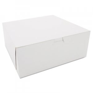 SCT Bakery Boxes, 10 x 10 x 4, White, 100/Carton SCH0973 SCH 0973