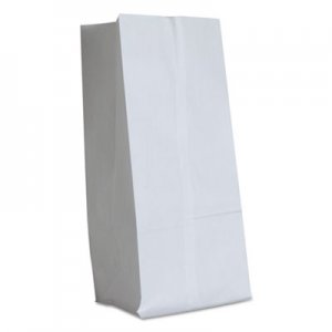 Genpak Grocery Paper Bags, 40 lbs Capacity, #16, 7.75"w x 4.81"d x 16"h, White, 500