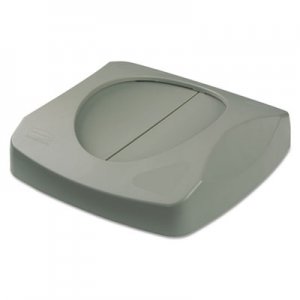 Rubbermaid Commercial Untouchable Square Swing Top Lid, 16w x 16d x 4h, Gray RCP268988GRA FG268988GRAY