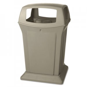 Rubbermaid Commercial Ranger Fire-Safe Container, Square, Structural Foam, 45 gal, Beige RCP917388BEI FG917388BEIG