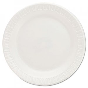 Dart Quiet Classic Laminated Foam Dinnerware Plates, 6 Inches, White, Round, 125/Pack DCC6PWQR 6PWQR