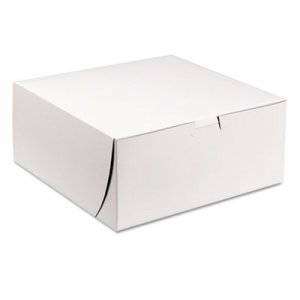 SCT Tuck-Top Bakery Boxes, 9 x 9 x 4, White, 200/Carton SCH0961 SCH 0961
