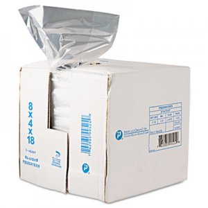 Inteplast Group Get Reddi Food & Poly Bag, 8 x 4 x 18, 8-Quart, 0.68 Mil, Clear, 1000/Carton