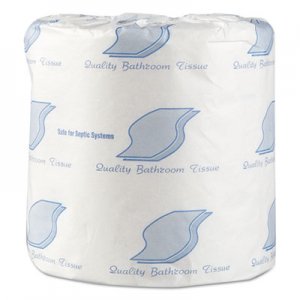 GEN Standard Bath Tissue, Septic Safe, 1-Ply, White, 1,000 Sheets/Roll, 96 Wrapped Rolls/Carton GEN218 GN218