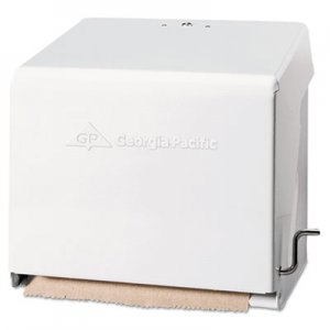 Georgia Pacific Mark II Crank Roll Towel Dispenser, 10.75 x 8.5 x 10.6, White GPC56201 56201