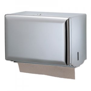 San Jamar Singlefold Paper Towel Dispenser, 10.75 x 6 x 7.5, Chrome SJMT1800XC T1800XC