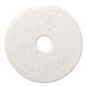 Boardwalk Polishing Floor Pads, 13" Diameter, White, 5/Carton BWK4013WHI