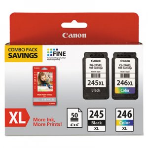 Canon Ink & Paper Combo Pack, Black/Tri-Color CNM8278B005 8278B005