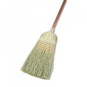 Boardwalk Warehouse Broom, Corn Fiber Bristles, 42" Wood Handle, Natural, 12/Carton BWK932YCT