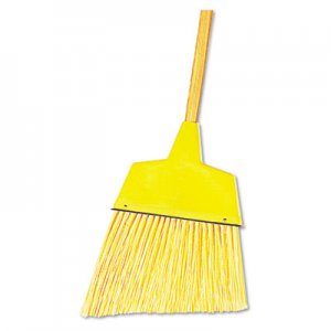 Boardwalk Angler Broom, Plastic Bristles, 53" Wood Handle, Yellow, 12/Carton BWK932ACT