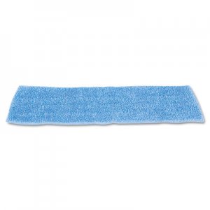 Rubbermaid Commercial Economy Wet Mopping Pad, Microfiber, 18", Blue, 12/Carton RCPQ409BLUCT FGQ40900BL00