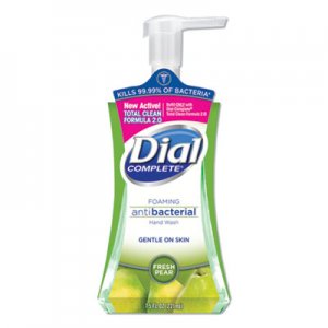 Dial Antibacterial Foaming Hand Wash, Fresh Pear, 7.5 oz Pump Bottle, 8/Carton DIA02934CT DIA 02934