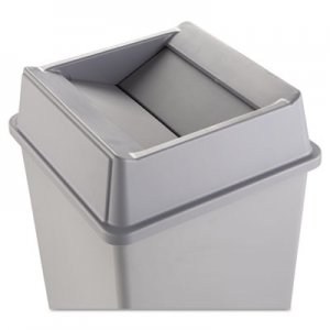 Rubbermaid Commercial Untouchable Square Swing Top Lid, Plastic, 20.13w x 20.13d x 6.25h, Gray RCP2664GRAY FG266400GRAY