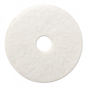 Boardwalk Polishing Floor Pads, 12" Diameter, White, 5/Carton BWK4012WHI