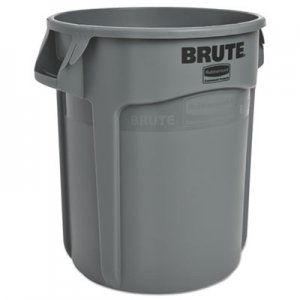 Rubbermaid Commercial Round Brute Container, Plastic, 20 gal, Gray RCP262000GRA FG262000GRAY