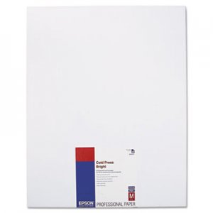 Epson Cold Press Bright Fine Art Paper, 17 x 22, Bright White, 25 Sheets EPSS042311 S042311