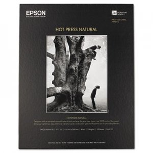 Epson Hot Press Natural Fine Art Paper, 17 x 22, 25 Sheets EPSS042321 S042321