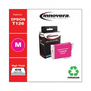 Innovera Remanufactured Magenta Ink, Replacement for Epson 126 (T126320), 470 Page-Yield IVR26320