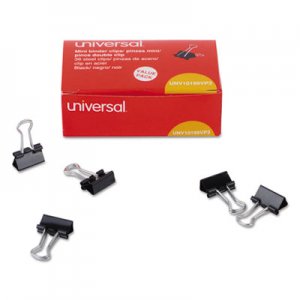 Universal Binder Clips, Mini, Black/Silver, 36/Box UNV10199VP3