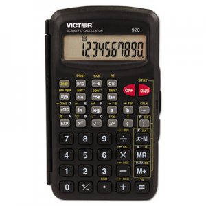 Victor 920 Compact Scientific Calculator with Hinged Case,10-Digit, LCD VCT920 920