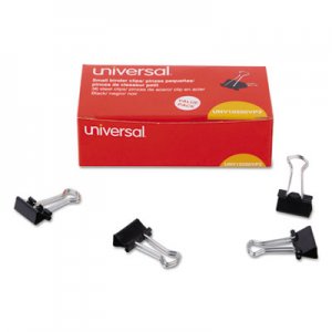 Universal Binder Clips, Small, Black/Silver, 36/Pack UNV10200VP3