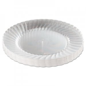 WNA Classicware Plastic Plates, 9" Dia., Clear, 12 Plates/Pack, 15 Packs/Carton WNARSCW91512 RSCW91512