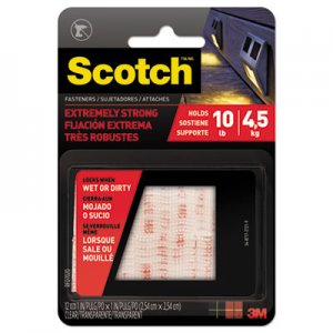 Scotch Extreme Fasteners, 1" x 1", White, 6/Pack MMMRFD7020 RFD7020