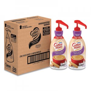 Coffee mate Liquid Coffee Creamer, Sweetened Original, 1.5 Liter Pump Bottle, 2/Carton NES13799CT