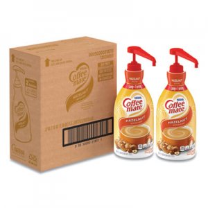 Coffee mate Liquid Coffee Creamer, Hazelnut, 1.5 Liter Pump Bottle, 2/Carton NES31831CT 31831