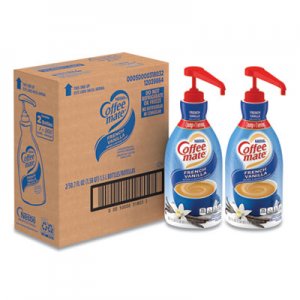 Coffee mate Liquid Coffee Creamer, French Vanilla, 1.5 Liter Pump Bottle, 2/Carton NES31803CT 31803