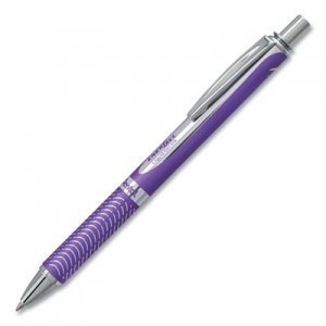 Pentel EnerGel Alloy RT Retractable Gel Pen, Medium 0.7mm, Violet Ink, Violet Barrel PENBL407VV BL407V-V