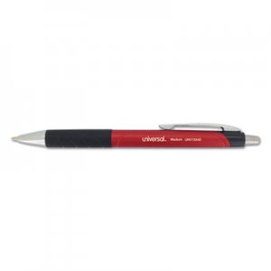 Universal Advanced Ink Retractable Ballpoint Pen, Red Ink, Red, 1mm, Dozen UNV15542