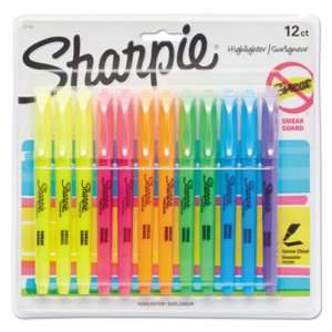 Sharpie Pocket Style Highlighters, Chisel Tip, Assorted Colors, Dozen SAN27145 27145