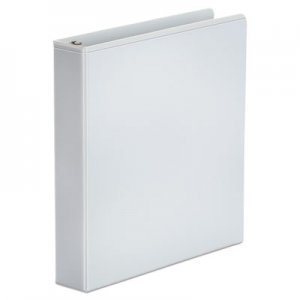 Universal Economy Round Ring View Binder, 3 Rings, 1.5" Capacity, 11 x 8.5, White, 6/Pack UNV20972PK