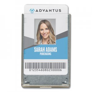 Advantus Rigid Two-Badge RFID Blocking Smart Card Holder, 3.68 x 2.38, Clear, 20/Pack AVT76416 76416