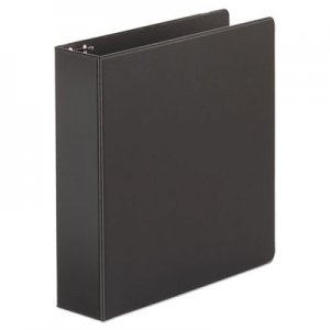 Universal Economy Non-View Round Ring Binder, 3 Rings, 2" Capacity, 11 x 8.5, Black, 4/Pack UNV34401PK