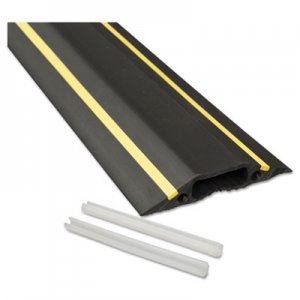D-Line Medium-Duty Floor Cable Cover, 3.25 x 0.5 x 6 ft, Black with Yellow Stripe DLNFC83H