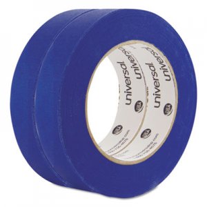 Universal Premium Blue Masking Tape with UV Resistance, 3" Core, 24 mm x 54.8 m, Blue, 2/Pack UNVPT14025