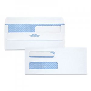 Quality Park Double Window Redi-Seal Security-Tinted Envelope, #8 5/8, Commercial Flap, Redi-Seal Closure, 3.63 x