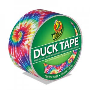 Duck Colored Duct Tape, 3" Core, 1.88" x 10 yds, Love Tie Dye DUC283268