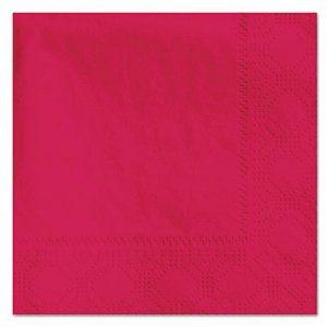 Hoffmaster Beverage Napkins, 2-Ply, 9 1/2 x 9 1/2, Red, 1000/Carton HFM180311 180311