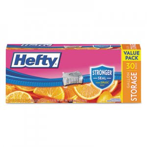 Hefty Slider Bags, 1 gal, 1.5 mil, 10.56" x 11", Clear, 270/Carton RFPR81430CT R81430